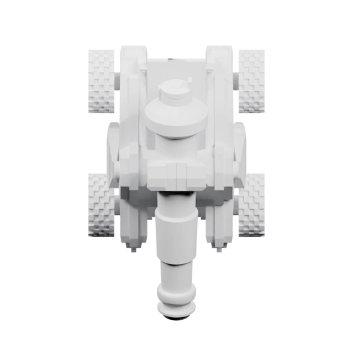 Механизм с четырьмя колёсами и стволом