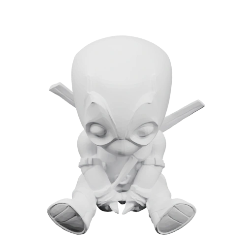 Сидящий персонаж в стиле чиби