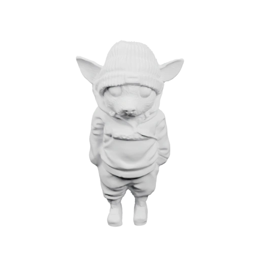 Маленькая собачка в шапке и куртке