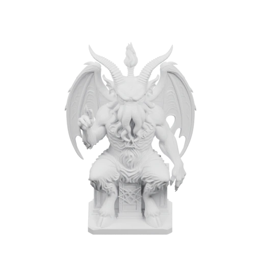 Сидящий с крыльями и когтями