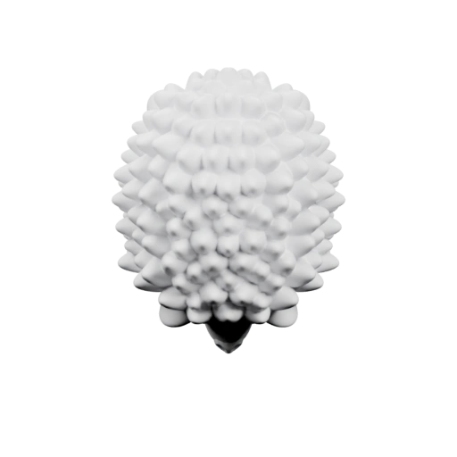 Сферическая форма с множеством шипов