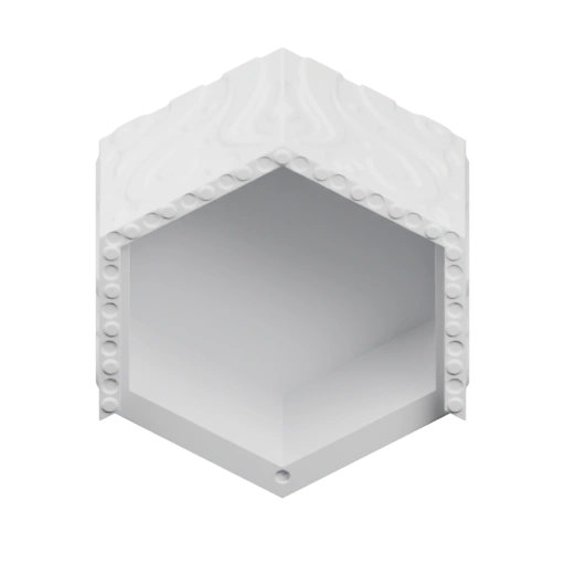 Шестигранная ниша с декоративным оформлением