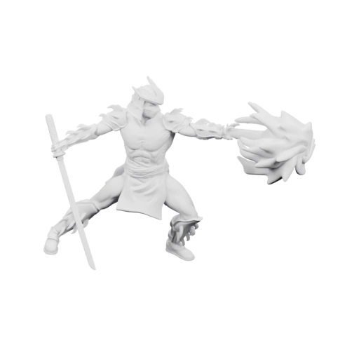 персонажа в агрессивной стойке