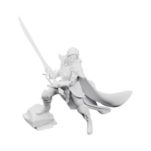 Воительница с мечом и плащом