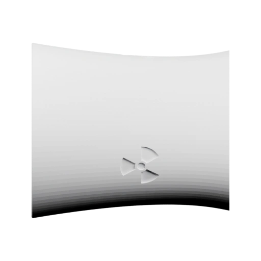 Плоская модель с символом радиации