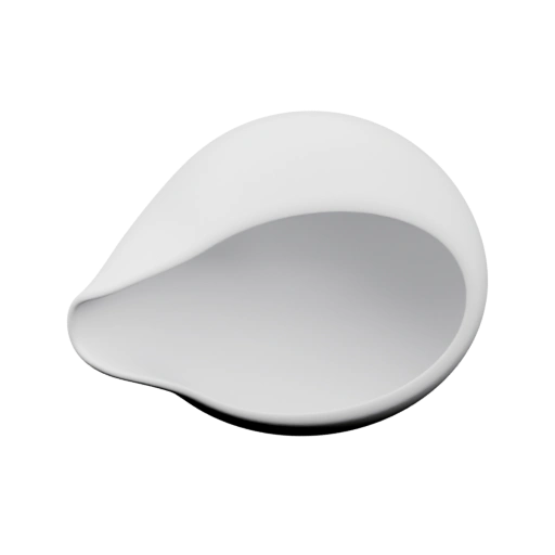 Круглая тарелка с изогнутыми краями