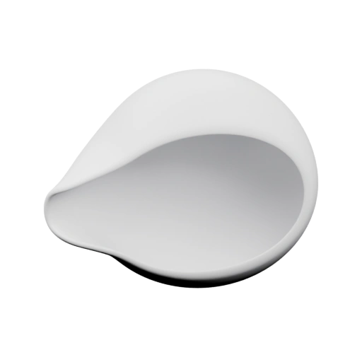 Угловая чашка с гладкой поверхностью