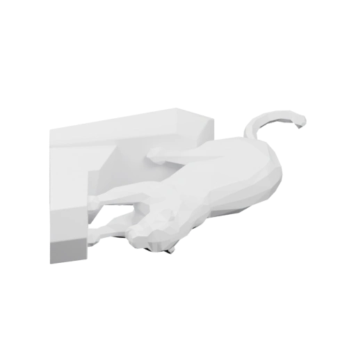 Кот в стиле 3D-модели