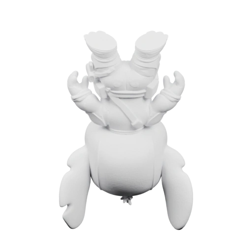 Краб в позе салюта