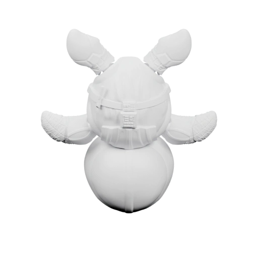 Силуэт кролика с рогами и крыльями