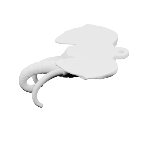 Крючок с узкой лопаткой и хвостом