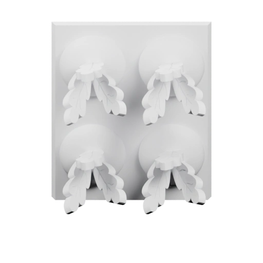 Листья на белой панели