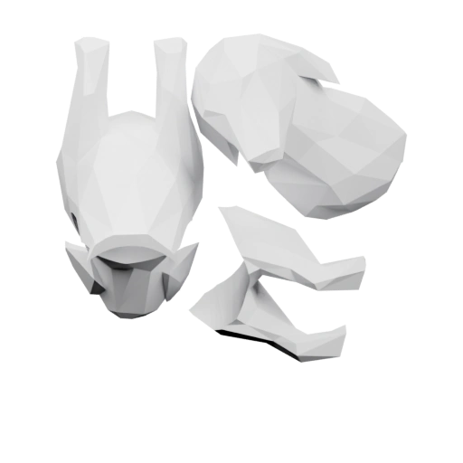 Лошадиная голова в стиле полигональной модели