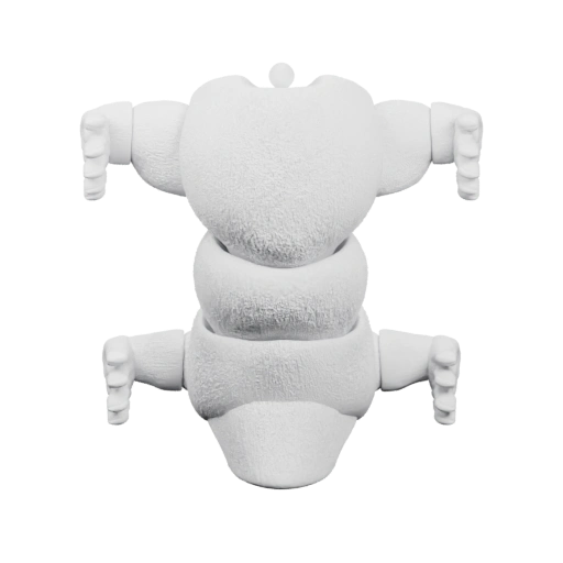 Меховая фигура с руками и ногами