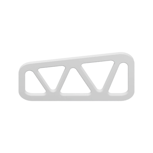 Прямоугольная плоская рамка с рядом круглых отверстий по края