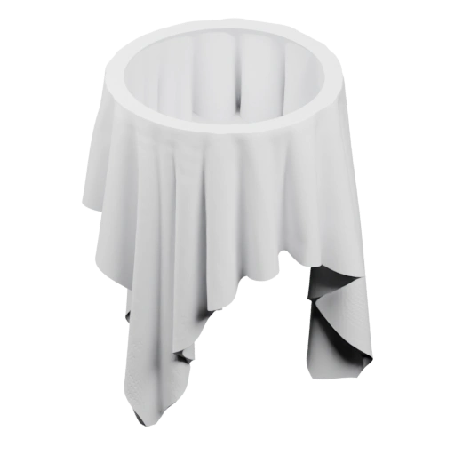 Скатерть на круглом столе