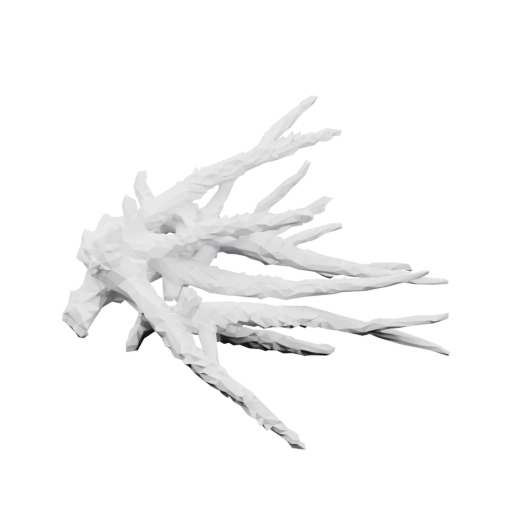 Снежная ветка с острыми концами