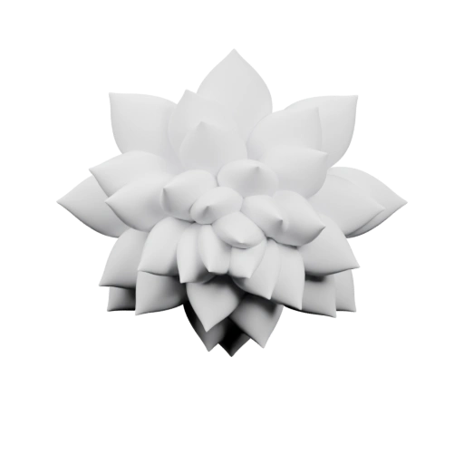 Сложная 3D модель цветка