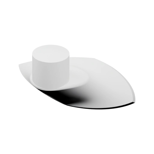 Цилиндр на изогнутой подставке