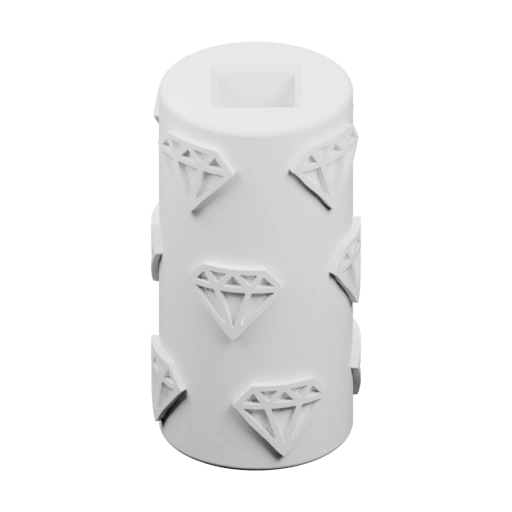 Цилиндрический объект с геометрическими вставками