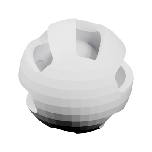 Шарообразный объект с выемками