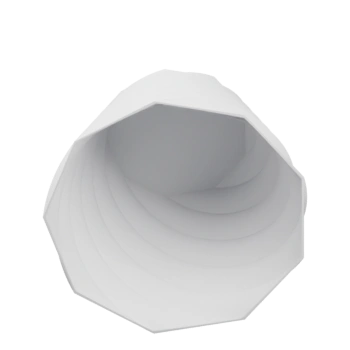 Кашпо с девятигранным корпусом и закрученной геометрией