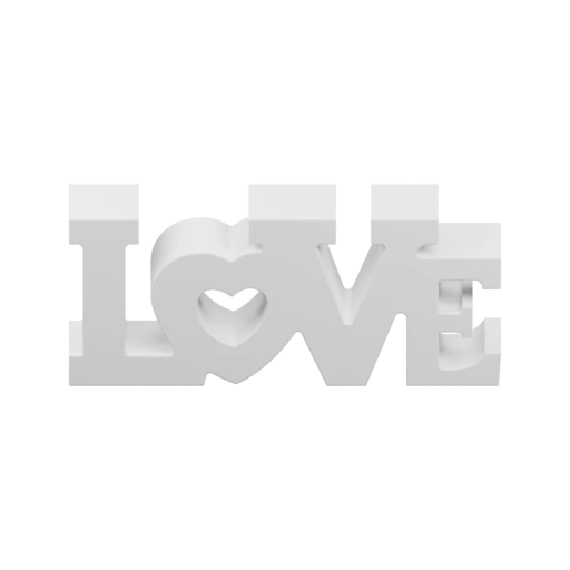 Табличка LOVE с объёмными буквами