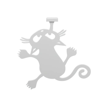 Забавная фигурка кота в прыжке с хвостом‑завитком