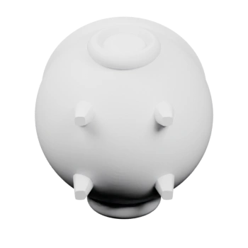 Котёл с круглыми ручками и опорами