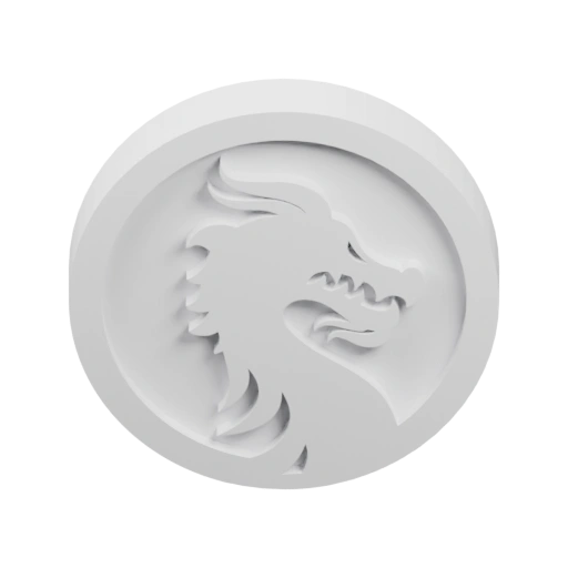 Монета с эмблемой дракона