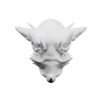 Декоративная модель черепа дракона с рогами