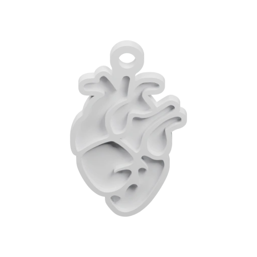 Серьга в виде анатомического сердца