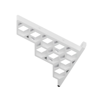 Полка с шестигранными ячейками и крепёжной планкой