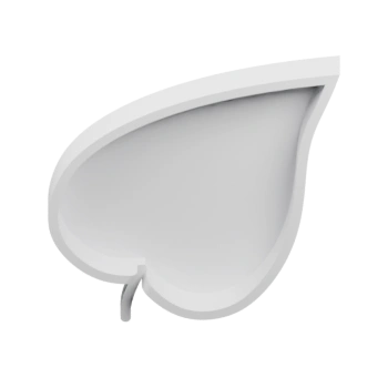 Гладкий внешний корпус лампы в форме листа