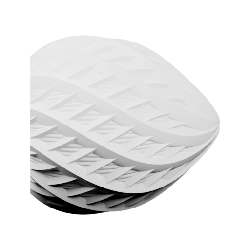 Сферические формы с гранями, расположенные в ряд