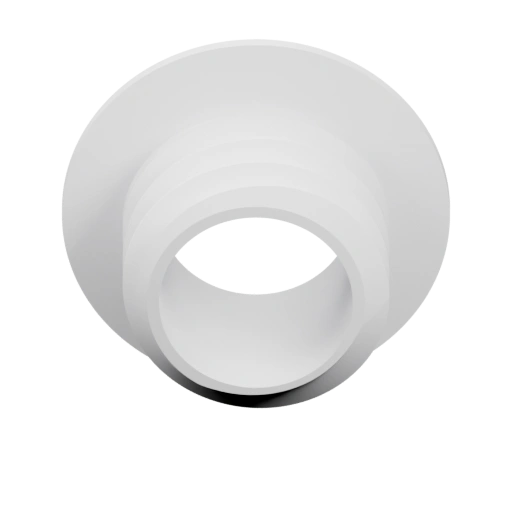 Имеет центральное отверстие и витые ребра по бокам