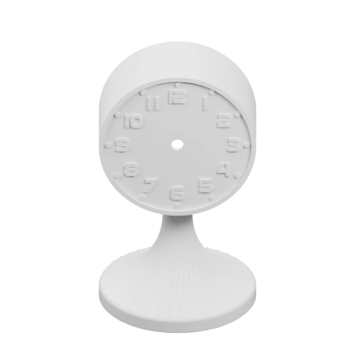 Круглый циферблат с отметками, подвесной корпус, верхняя часть с кольцами