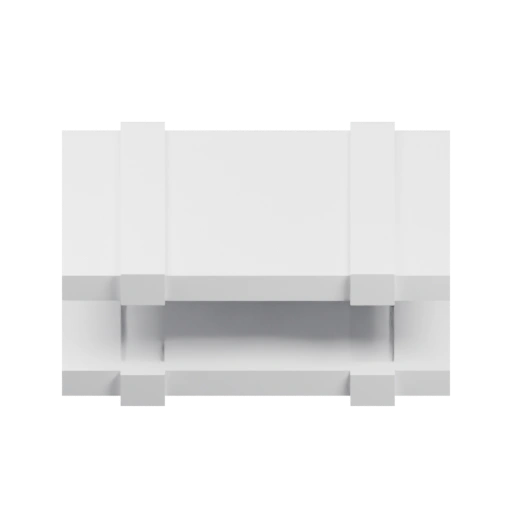 Прямоугольный элемент с выемкой и защёлками для фиксации