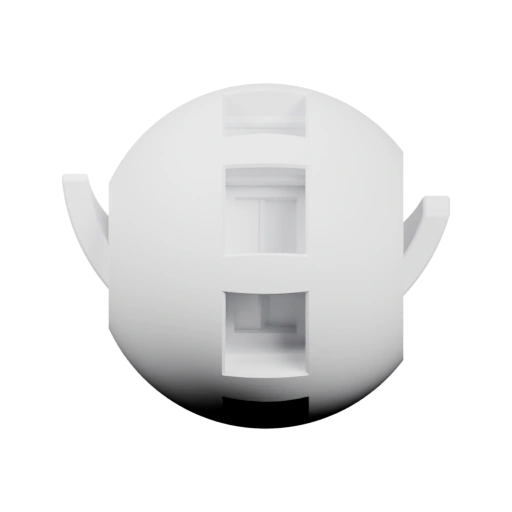 Сферическая форма с отверстиями и выступами на поверхности