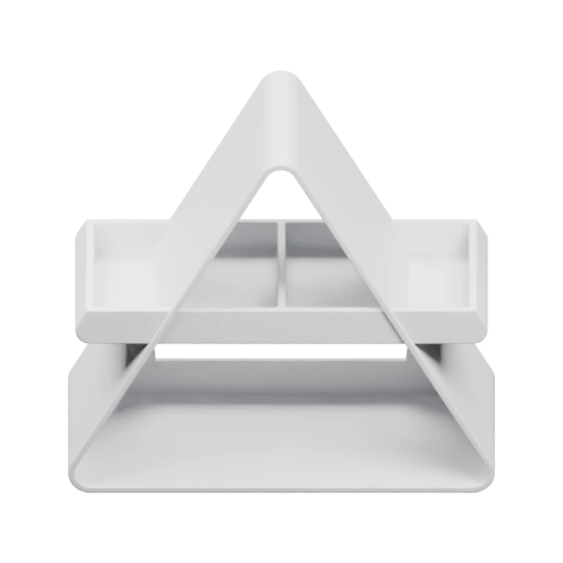 Треугольная конструкция с выемкой для устройства и наклонной поверхностью