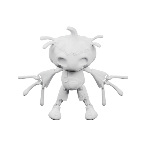 Маленькая фигурка с антеннами и вытянутыми конечностями