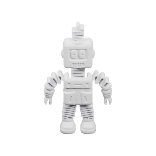 Стандартная фигурка с квадратной головой и детализированными руками