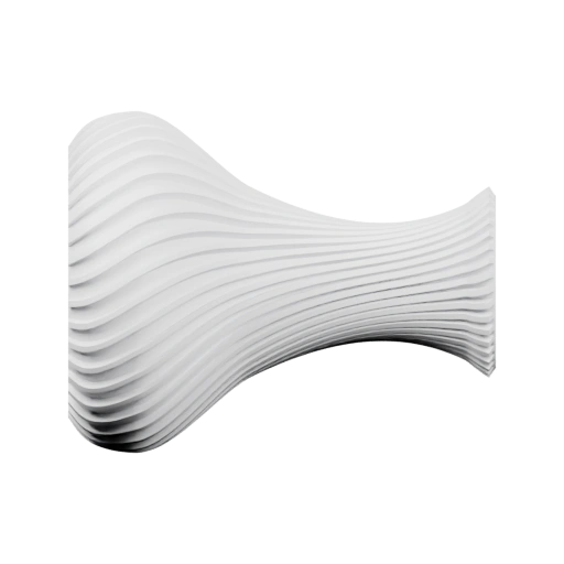 Симметричная форма с вертикальными полосами и плоским верхом