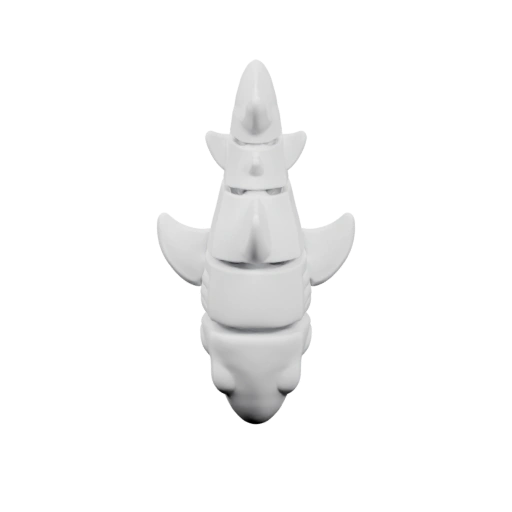 Симметричный облик с вытянутым телом и плавниками