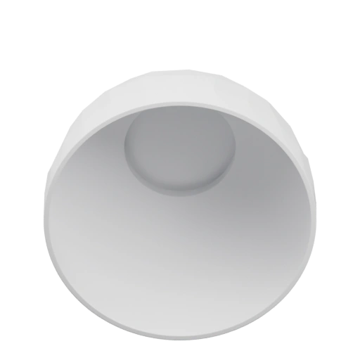 Глубокий, округлый, с плавными изгибами и небольшим отверстием