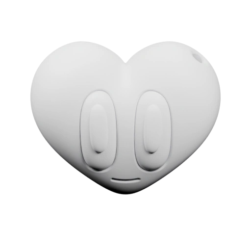 Симметричное сердце с вырезами и отверстиями для крепления