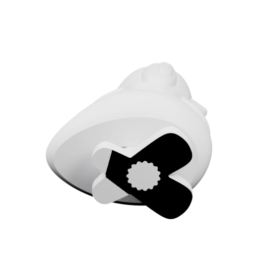 Симметричная форма с выступами и отверстиями на голове