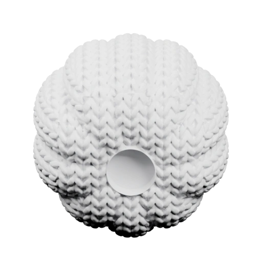 Симметричный объект с двумя глазами и плавными изгибами