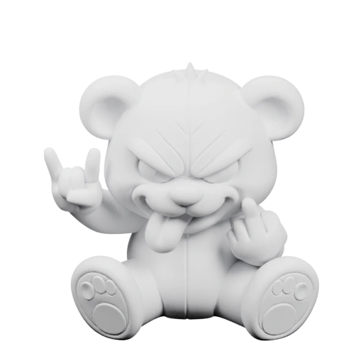 Сидящая фигурка с округлыми формами и вытянутой мордочкой