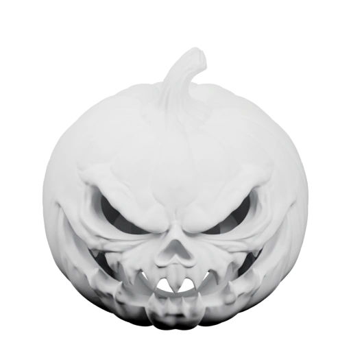 Скелетное лицо с острыми зубами и глубокими глазницами